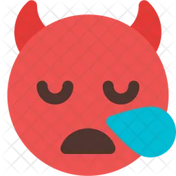 Snoring Devil Emoji Icon