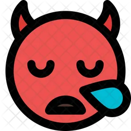 Snoring Devil Emoji Icon