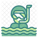 Snorkel Man Sea Dive Icon