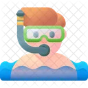 Snorkling Beach Vacation Icon