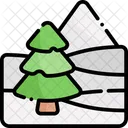 Snow Mountain Tree Icon