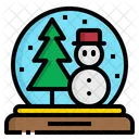 Snow Globe Holiday Icon