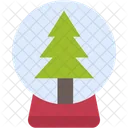 Snow Ball Snow Globe Pine Tree Icon