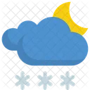 Snow clouds at night  Icon
