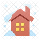 House Snowy House Snowing Icon