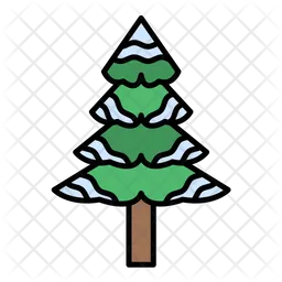 Snow Covered Tree  Icon