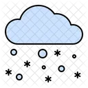 Cloudy Snow Cloud Icon