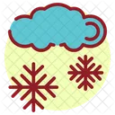 Forecast Snow Falling Snowflakes Icon