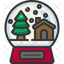 Snow Globe Christmas Tree Snow Icon