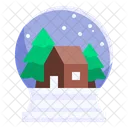 Snow Globe Christmas Tree Icon