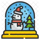 Snow Globe Snowman Ornament Icon