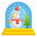 Snow Globe Snowman Ornament Icon