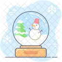 Christmas Holiday Snow Globe Icon
