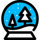 Snow Globe Decoration Christmas Icon