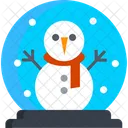 Snow Globe Crystal Ball Snowman Icon