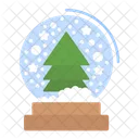 Snow Globe Christmas Decoration Icon