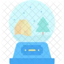 Snow Globe Christmas Crystal Ball Icon