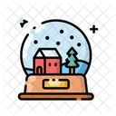 Snow Globe Christmas Decoration Icon