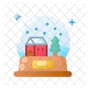 Snow Globe Christmas Decoration Icon