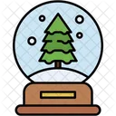 Snow Globe Christmas Party Icon