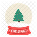 Globe Christmas Decoration Icon