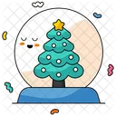 Snow Globe Christmas Decoration Icon