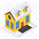 Snow Home House Chalet Icon