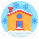 Snow House Winter Snow Falling Icon