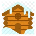 Snow House Wood House Cabin Icon