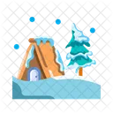 Winter Snow Cabin Icon