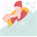 Snow Tubing Sliding Icon