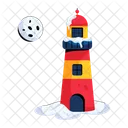 Snow Lighthouse Sea Tower Navigation Tower Icon