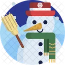Christmas Snow Man Doll Icon