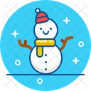 Snow Man Christmas Icon