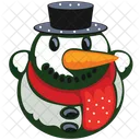 Snow Man Christmas Xmas Icon
