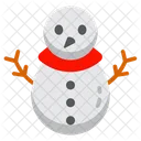 Snow Man Frosty Ice Sculpture Icon