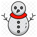 Snow Man Frosty Ice Sculpture Icon