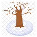 벌거벗은 나무 눈 나무 겨울 아이콘