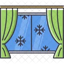 Snow watching from window  Icon