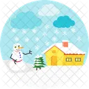 Snow Winter Landscape Snow Man Winter Icon