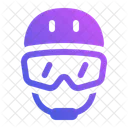 Snowboard Helmet Goggles Icon