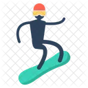 Snowboarding Man Adventure Icon