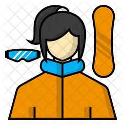 Snowboarding player  Icon