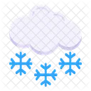 Freezing Rain Snowfall Snowy Weather Icon