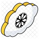 Snowfall Weather Forecast Overcast Icon