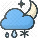 Snowfall in night  Icon