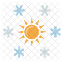 Snow Flakes Sun Icon