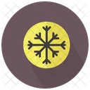Snowflake Crystal In Circle Icon