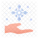 Snowflake Hand Cold Icon