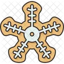 Snowflake Cookies Gingerbread Icon